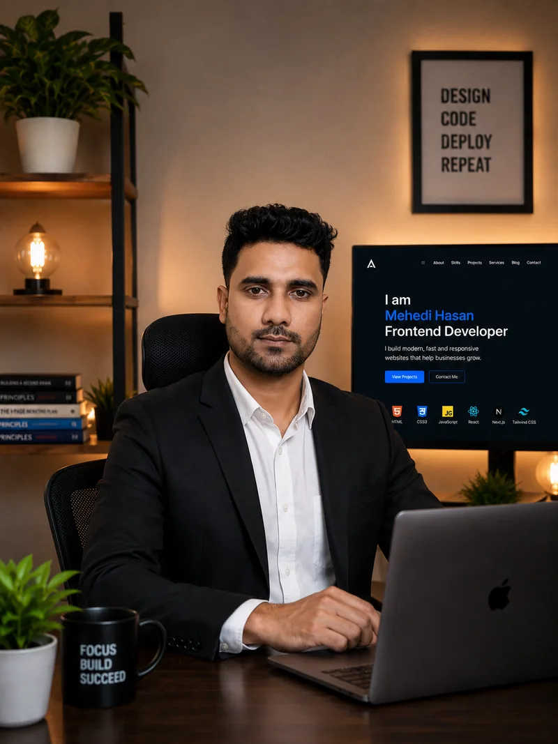 Mehedi Hasan, frontend developer based in Dhaka, Bangladesh
