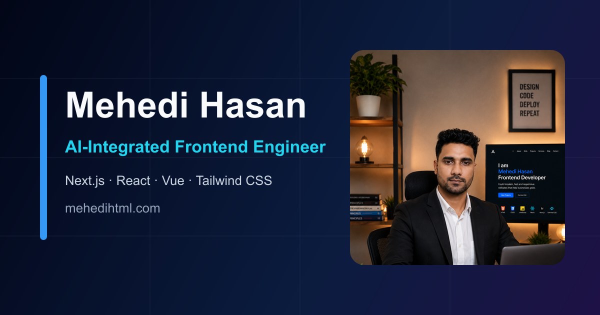 Mehedi Hasan — AI-Integrated Frontend Engineer | Next.js, React & Vue ...